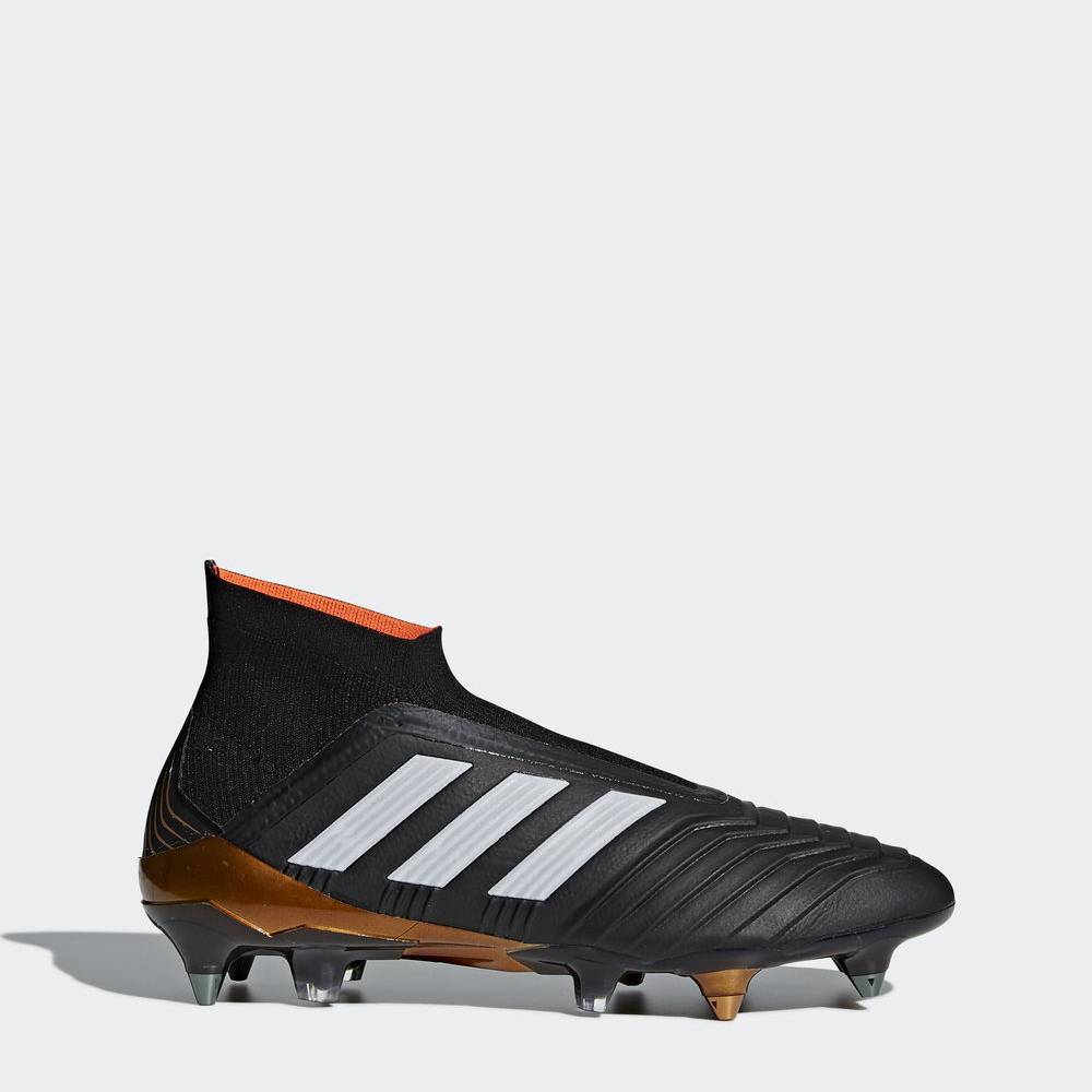 Adidas Predator 18+ Soft Ground - ποδοσφαιρικα παπουτσια ανδρικα - Μαυρα/Ασπρα/Κοκκινα,Μέγεθος: EU 3